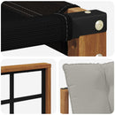 Udendørs sofagruppe med pude 4 pcs Naturlig og Lys Grå