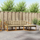 Udendørs sofagruppe med pude 4 pcs Naturlig og Beige