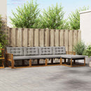Udendørs sofagruppe med pude 5 pcs Naturlig og Lys Grå