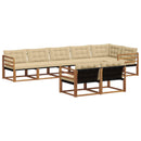 Udendørs sofagruppe med pude 8 pcs Naturlig og Beige