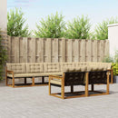 Udendørs sofagruppe med pude 8 pcs Naturlig og Beige
