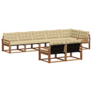 Udendørs sofagruppe med pude 8 pcs Naturlig og Beige