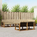 Udendørs sofagruppe med pude 8 pcs Naturlig og Beige