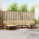 Udendørs sofagruppe med pude 6 pcs Naturlig og Beige