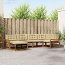 Udendørs sofagruppe med pude 6 pcs Naturlig og Beige