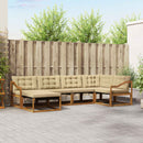 Udendørs sofagruppe med pude 6 pcs Naturlig og Beige