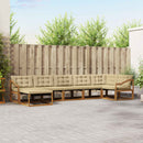 Udendørs sofagruppe med pude 7 pcs Naturlig og Beige