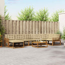 Udendørs sofagruppe 22 pcs Naturlig og Beige Massivt Akacietræ