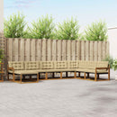 Udendørs sofagruppe med pude 8 pcs Naturlig og Beige
