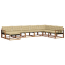 Udendørs sofagruppe med pude 8 pcs Naturlig og Beige