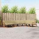 Udendørs sofagruppe med pude 8 pcs Naturlig og Beige