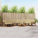 Udendørs sofagruppe 9 pcs Naturlig og Beige Massivt Akacietræ