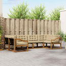 Udendørs sofagruppe med pude 6 pcs Naturlig og Beige