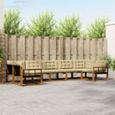 Udendørs sofagruppe med pude 7 pcs Naturlig og Beige