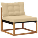 Udendørs sofagruppe med pude 10 pcs Naturlig og Beige