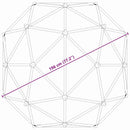 Børns klatre-dome Blå 6FT uden skyder Stål