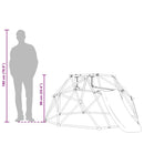 Børns klatre-dome Blå 6FT med rutsjebane Stål