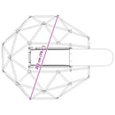 Børns klatre-dome Blå 6FT med rutsjebane Stål