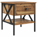 Sengebord med skuffe 2 pcs Gammelt træ 40 x 42 x 45 cm