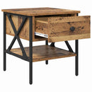 Sengebord med skuffe 2 pcs Gammelt træ 40 x 42 x 45 cm