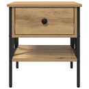 Sengebord 2 pcs artisan eg 40 x 42 x 45 cm Laminat træ og metal