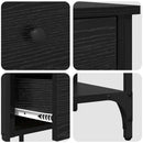 Natskab 2 pcs Sort eg 33,5 x 36 x 70 cm Konstrueret træ