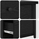 Natskab 2 pcs Sort eg 40 x 36 x 60 cm Solid genbrugs træ