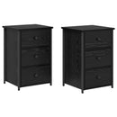 Natskab 2 pcs Sort eg 40 x 36 x 60 cm Solid genbrugs træ