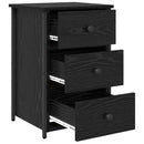 Natskab 2 pcs Sort eg 40 x 36 x 60 cm Solid genbrugs træ