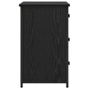 Natskab 2 pcs Sort eg 40 x 36 x 60 cm Solid genbrugs træ