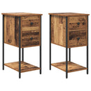 Natskab 2 pcs Gammelt træ 32 x 42 x 70 cm Konstrueret træ