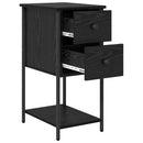 Natskab 2 pcs Sort eg 32 x 42 x 70 cm Konstrueret træ