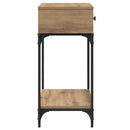 Konsolbord artisan eg 75 x 34,5 x 75 cm Konstrueret træ