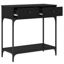 Konsolbord Sort eg 75 x 34,5 x 75 cm Konstrueret træ