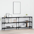 Konsolbord Sort eg 200 x 29 x 75 cm Samlet træ og metal