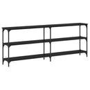 Konsolbord Sort eg 200 x 29 x 75 cm Samlet træ og metal