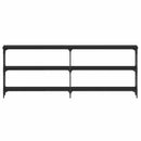 Konsolbord Sort eg 200 x 29 x 75 cm Samlet træ og metal