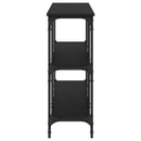 Konsolbord Sort eg 200 x 29 x 75 cm Samlet træ og metal
