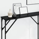 Konsolbord Sort eg 180 x 23 x 75 cm Laminat træ og metal