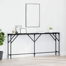 Konsolbord Sort eg 180 x 23 x 75 cm Laminat træ og metal