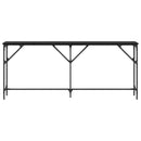Konsolbord Sort eg 180 x 23 x 75 cm Laminat træ og metal