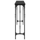 Konsolbord Sort eg 180 x 23 x 75 cm Laminat træ og metal