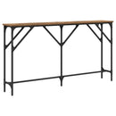 Konsolbord Gammelt træ 140 x 23 x 75 cm Laminat træ og metal
