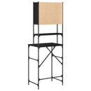 Vaskemaskineskab Sort 0ak 68 x 48,5 x 194 cm Konstrueret træ