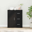 Sideboard med skuffe Sort eg 60 x 31 x 70 cm Konstrueret træ