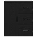 Sideboard med skuffe Sort eg 60 x 31 x 70 cm Konstrueret træ