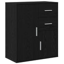 Sideboard med skuffe Sort eg 60 x 31 x 70 cm Konstrueret træ