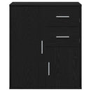 Sideboard med skuffe Sort eg 60 x 31 x 70 cm Konstrueret træ