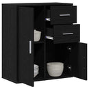 Sideboard med skuffe Sort eg 60 x 31 x 70 cm Konstrueret træ