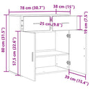 Sideboard Gammelt træ 78 x 38 x 80 cm Konstrueret træ